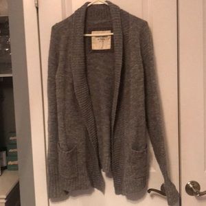 Abercrombie and Fitch Grey Shawl Collar Cardigan